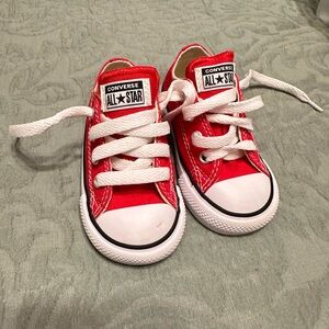 Converse Kids Red All Star Sneakers